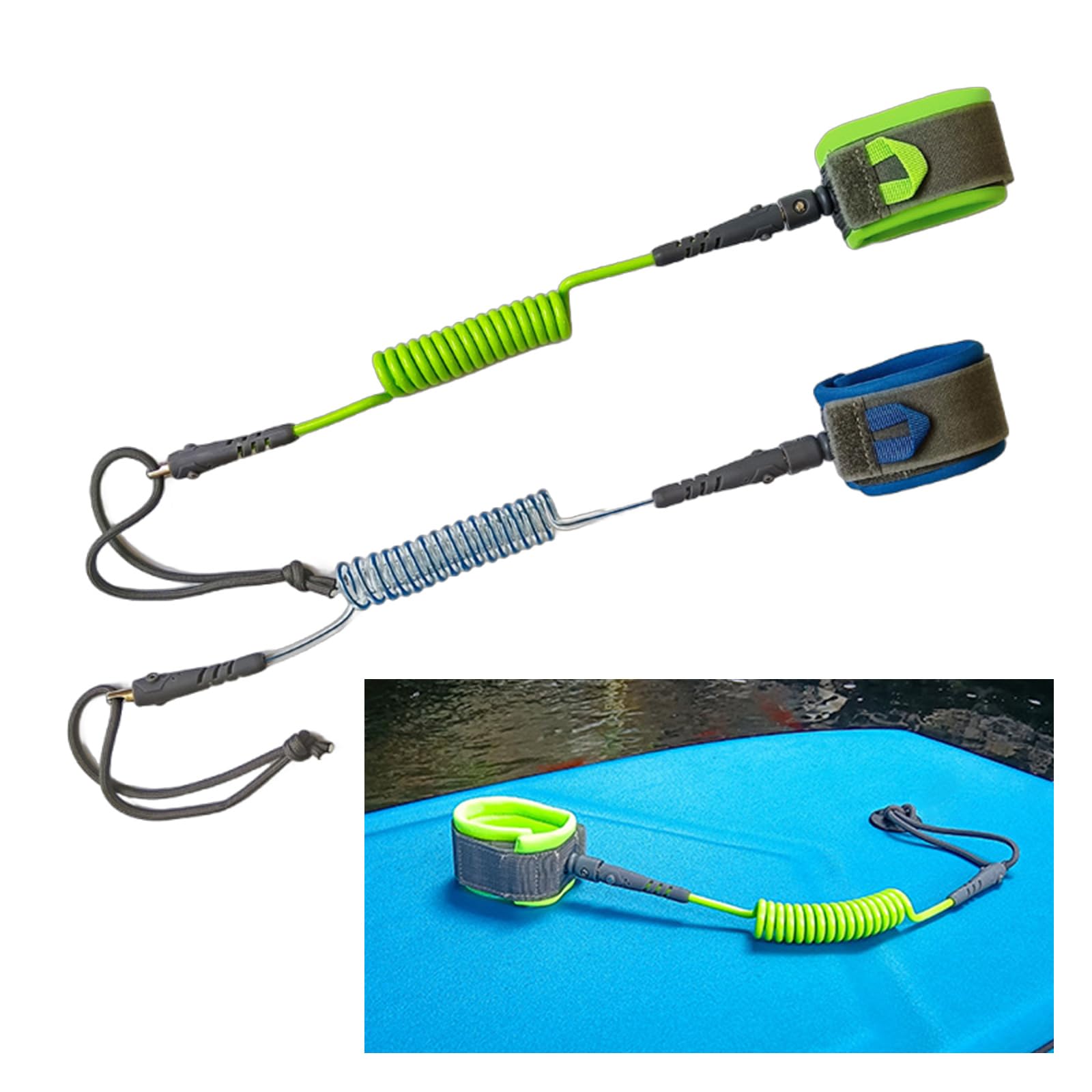 MLWSKERTY Adjusted Coiled Surfboard Leashes Spring Leg Foot Rope Surfings Leashes Paddles Board Ankle Strap Cuffs Cord