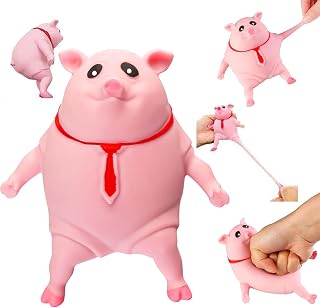 Vent Pink Piggy Squishy Toys, Piggy Squeeze Toys, Cute Pigman Sensory Stress Toys, Stress Relief Toys for Kids and Adult (Piggy)
