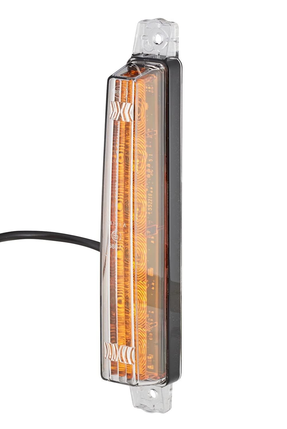 HELLA 2BA 012 846-011 Piloto intermitente - LED - 12V - montaje exterior/atornillado - Color de tulipa: transparente - Cable: 400mm - Conector: extremos de cable abiertos - delante - Cant.: 1