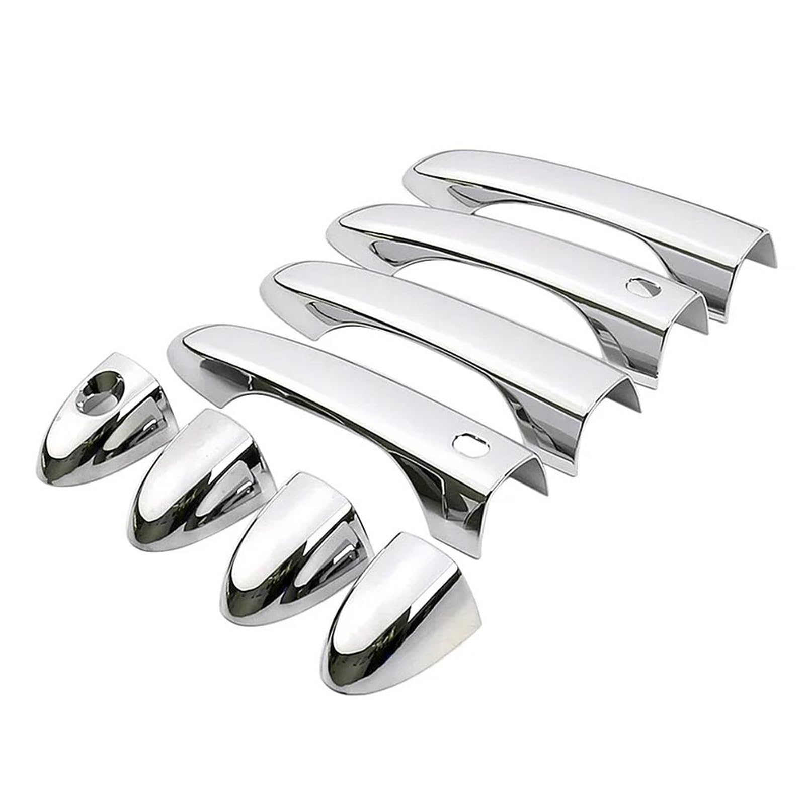Zapora Style 1 For Jeep For Cherokee Kl 2014-2020 Chrome Exterior Door Handle Cover Door Bowl Cover Moulding Trim(Style 1)
