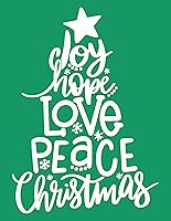 Vista 1 de DGAG - Plantillas de pantalla de seda autoadhesivas de Navidad, plantillas de serigrafía Hope Love Peace para manualidades, plantillas de pasta