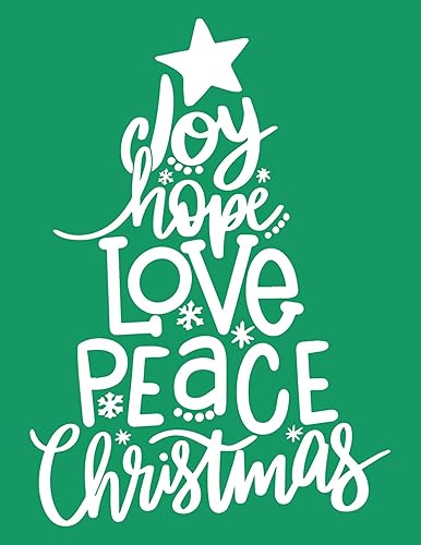 DGAG - Plantillas de pantalla de seda autoadhesivas de Navidad, plantillas de serigrafía Hope Love Peace para manualidades, plantillas de pasta de
