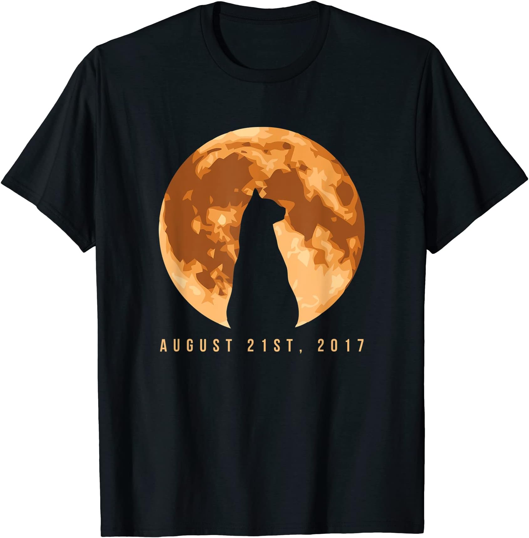 Cat Total Solar Eclipse T Shirt August 21st 2017 Gift Shirt T-Shirt