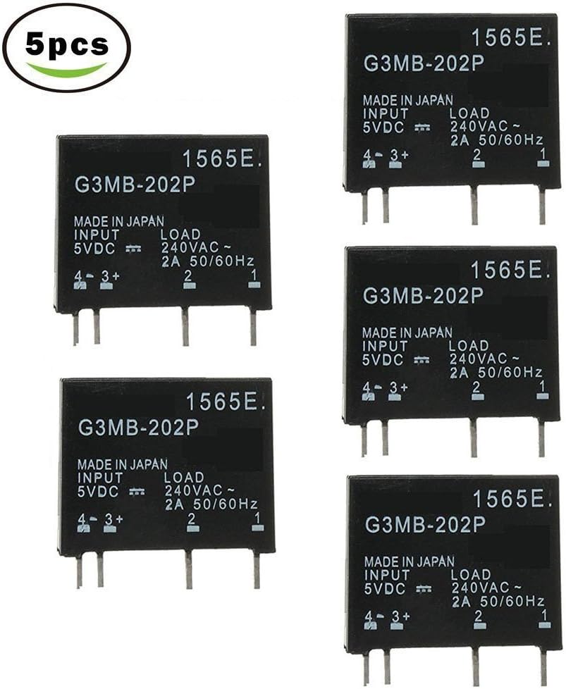 Superele 5pcs/lot solid state relay G3MB-202P DC-AC PCB SSR In 5VDC,Out 240V AC 2A