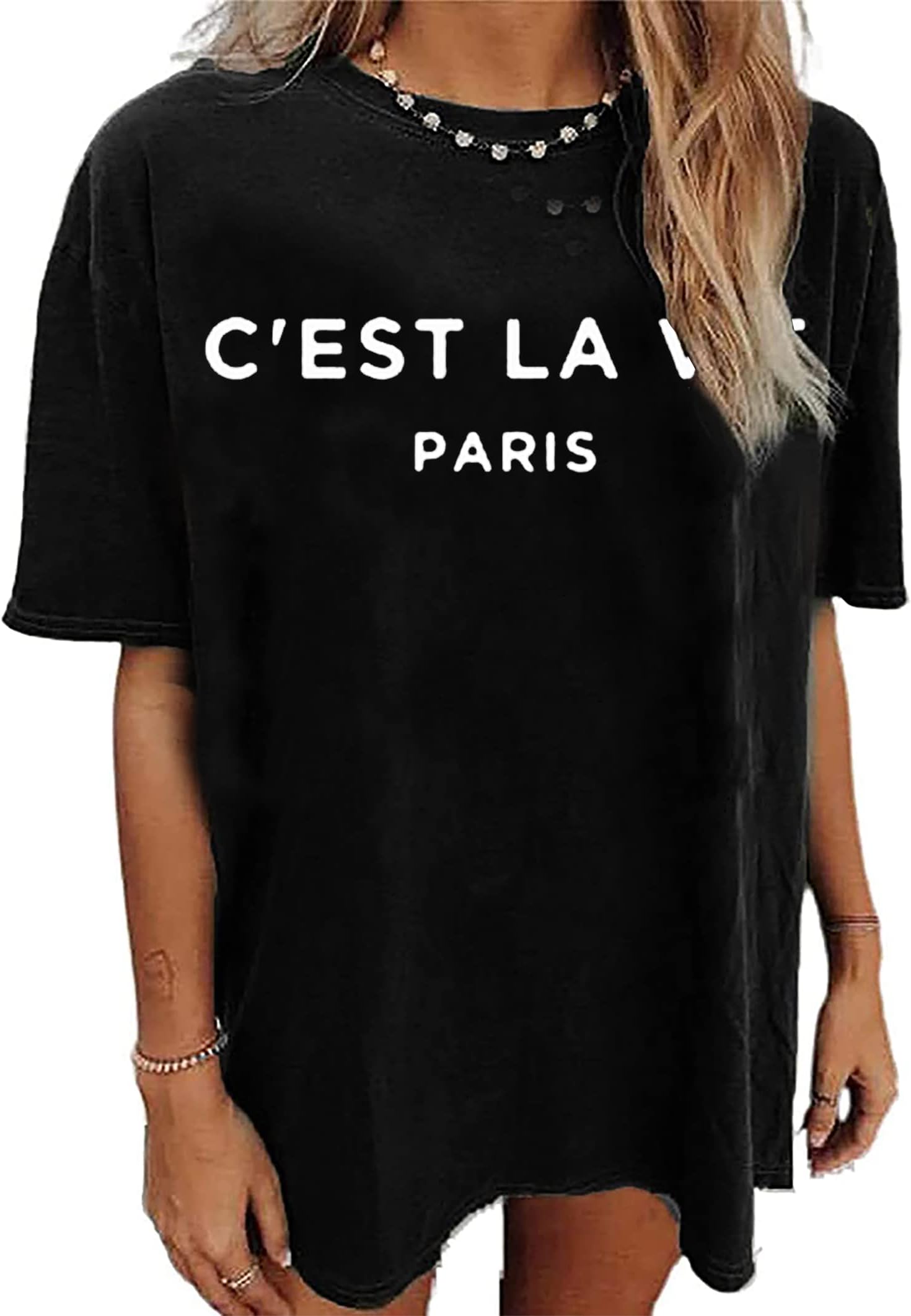 Womens Oversized T Shirt Graphic Tee Casual Summer Loose Short Sleeve Top