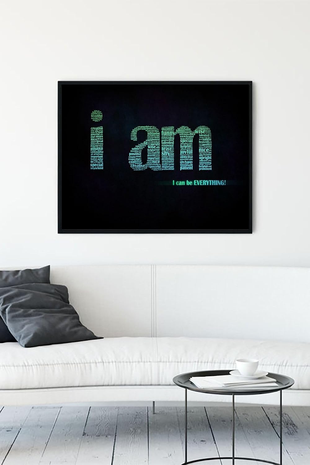 Postermanya (pster12478) I Am Motivasyon Çerçeveli Tablo (40x50cm)