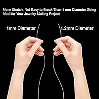 Vista 4 de Paxcoo 1.2mm Elastic Stretch String Cord for Jewelry Making Bracelet Beading Thread