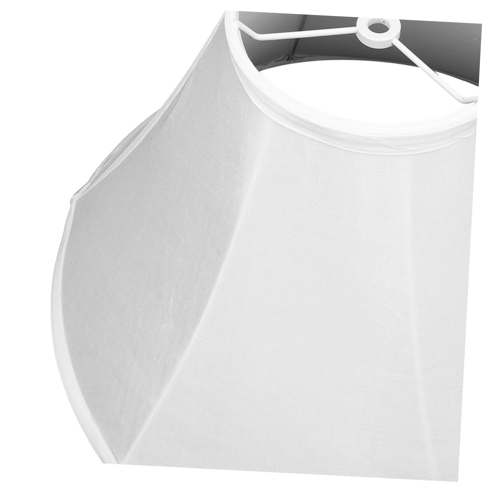 Pantalla de Lámpara de Tela E27 Plegable Estilo Vintage Blanco