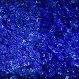 glassteine blau garten Gesteinsart: Glas Glassplitt Blue Violet, ungewaschen, 5-10er Korn, Glas Splitt von GSH - 20 kg/Sack