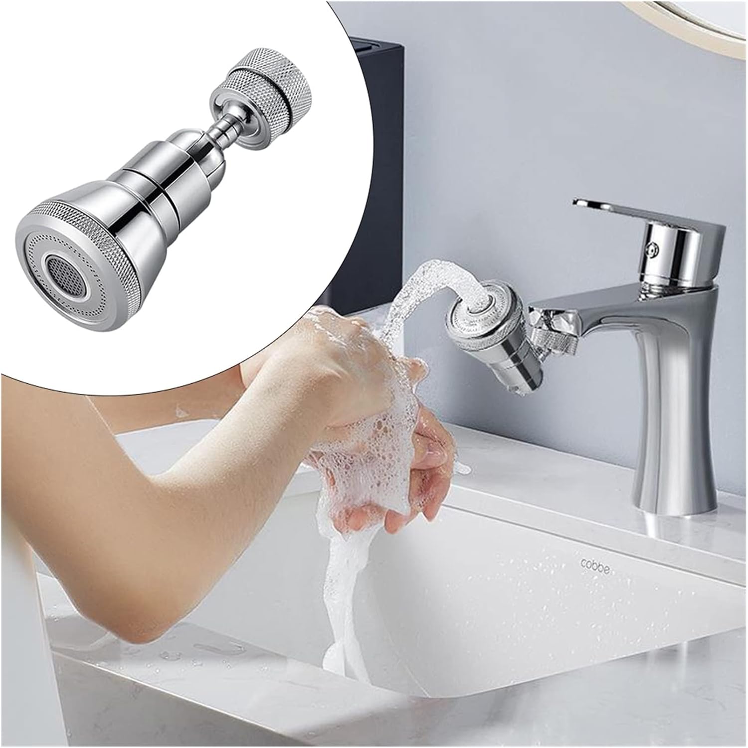 1pc Faucet Aerator 720° Rotatable Filter Nozzle 2 Modes Adjustment