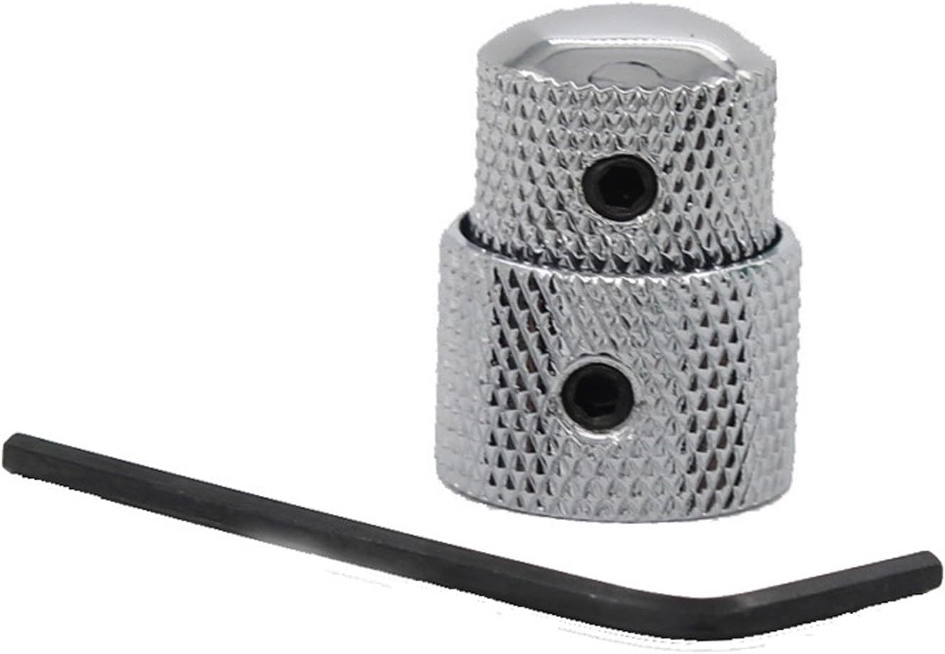 Aeneas Dual Concentric Chrome Dome Control Knobs for Electric Guitar or