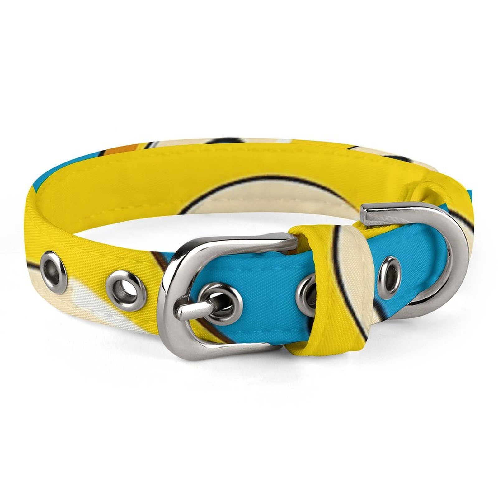 Collier réglable pour chiens et chats motif sous-marin jaune