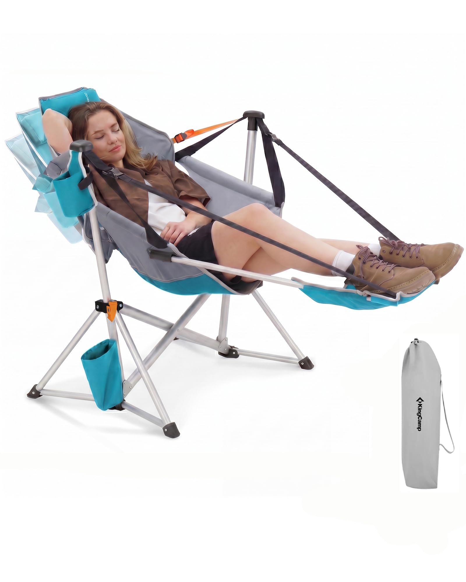 KingCamp Hammock Chair with Footrest, Heavy Duty Swinging Chairs 400lbs