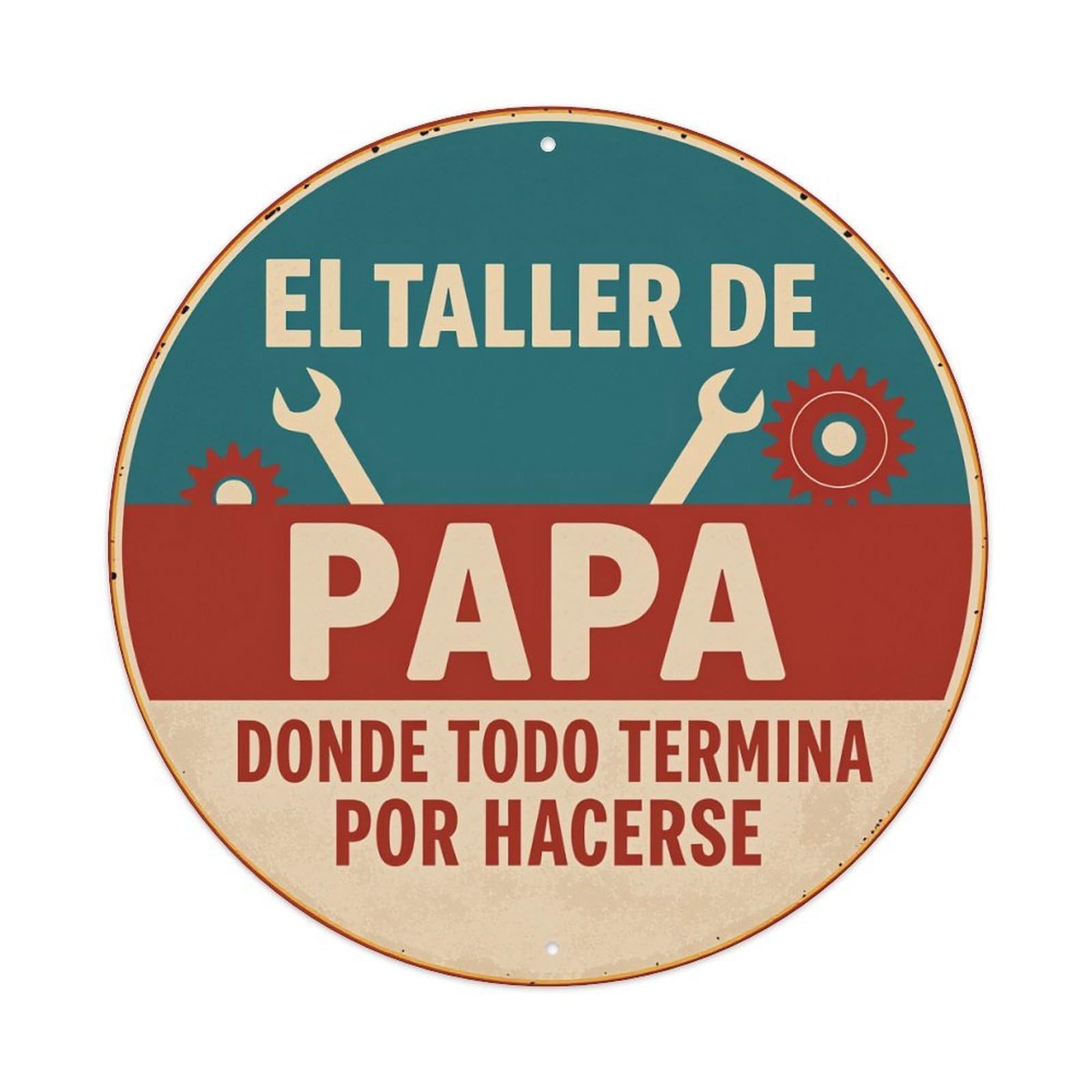 Papa's Workshop Where Everything Ends Up Getting Done Metal Tin Sign Vintage Garden Bedroom Cafe Bar Man Cave Home Wall Decor Metal Poster 8x8 inches