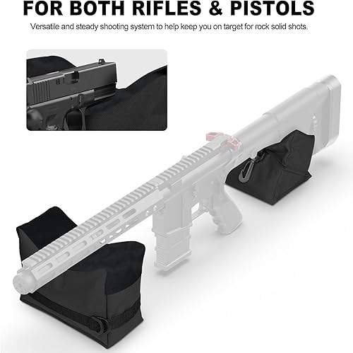 Miniatura 3 de Bolsas de descanso con relleno de dos piezas para deportes de objetivo Soporte delantero y trasero para tiro de campo