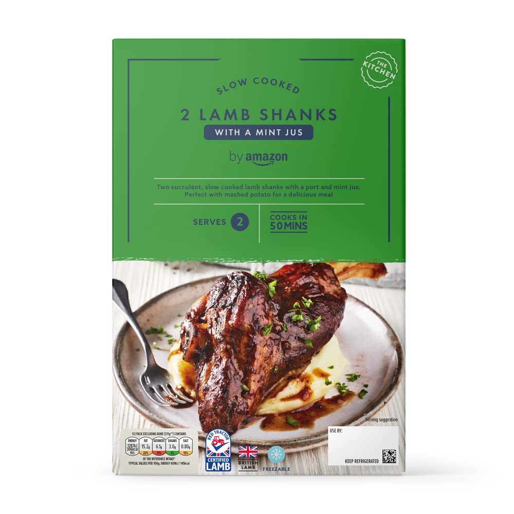 by Amazon 2 British Lamb Shanks with a Rich Minted Gravy, 650g