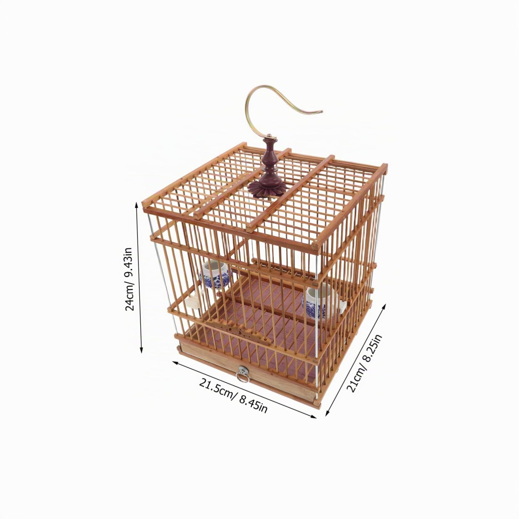 BESPORTBLE Cage à Oiseaux Bambou Habitat Rectangulaire pour Perruches Et Inséparables Support Décoratif pour Jardin Et Balcon