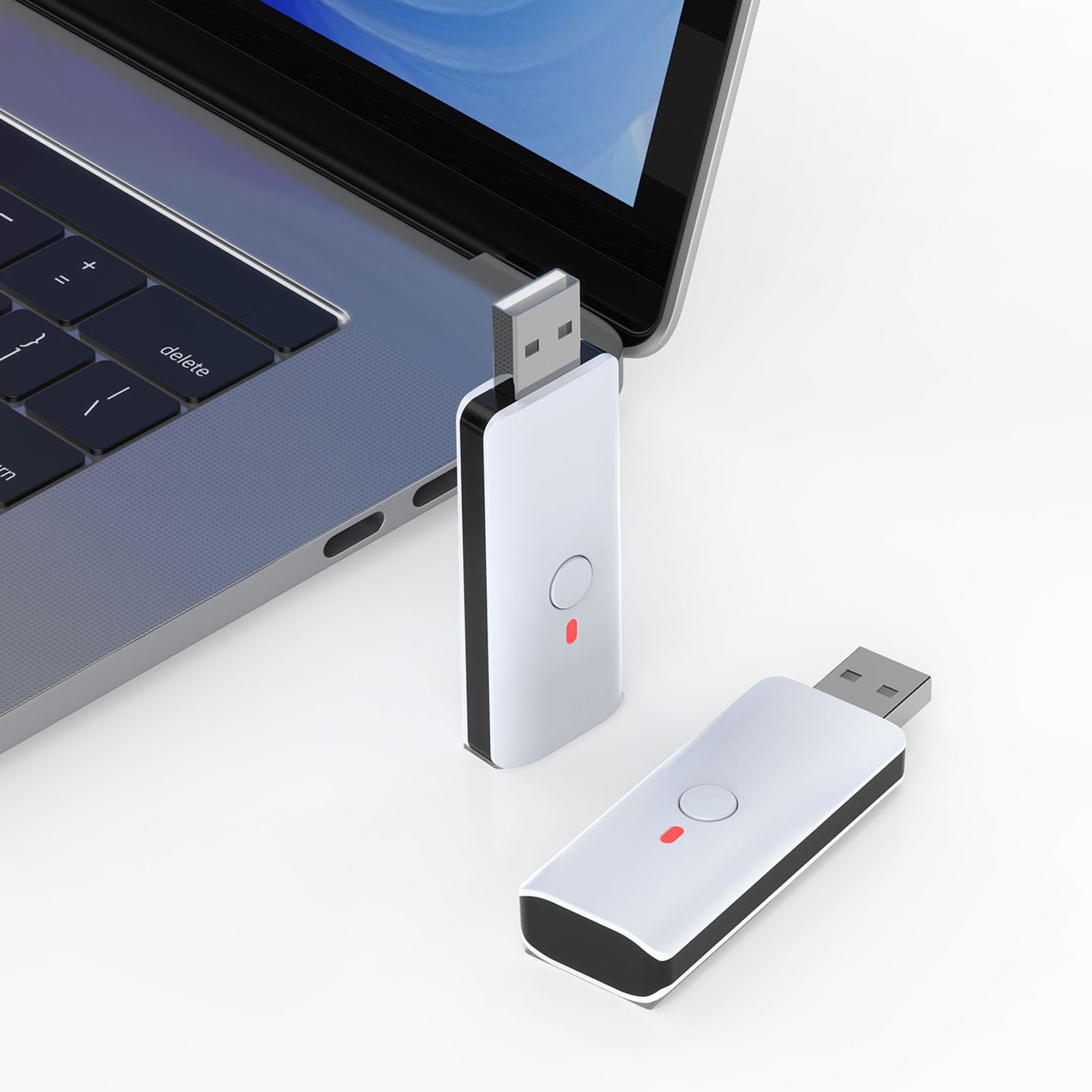 AMONIDA Adapter Bezprzewodowy do Kontrolerów Serii X S, do Modeli Slim, Pro, Classic, Steam Deck, RasPi, ROG Ally X z funkcją Plug Play i Ulepszonymi Funkcjami, Idealny Trybu (WHITE)