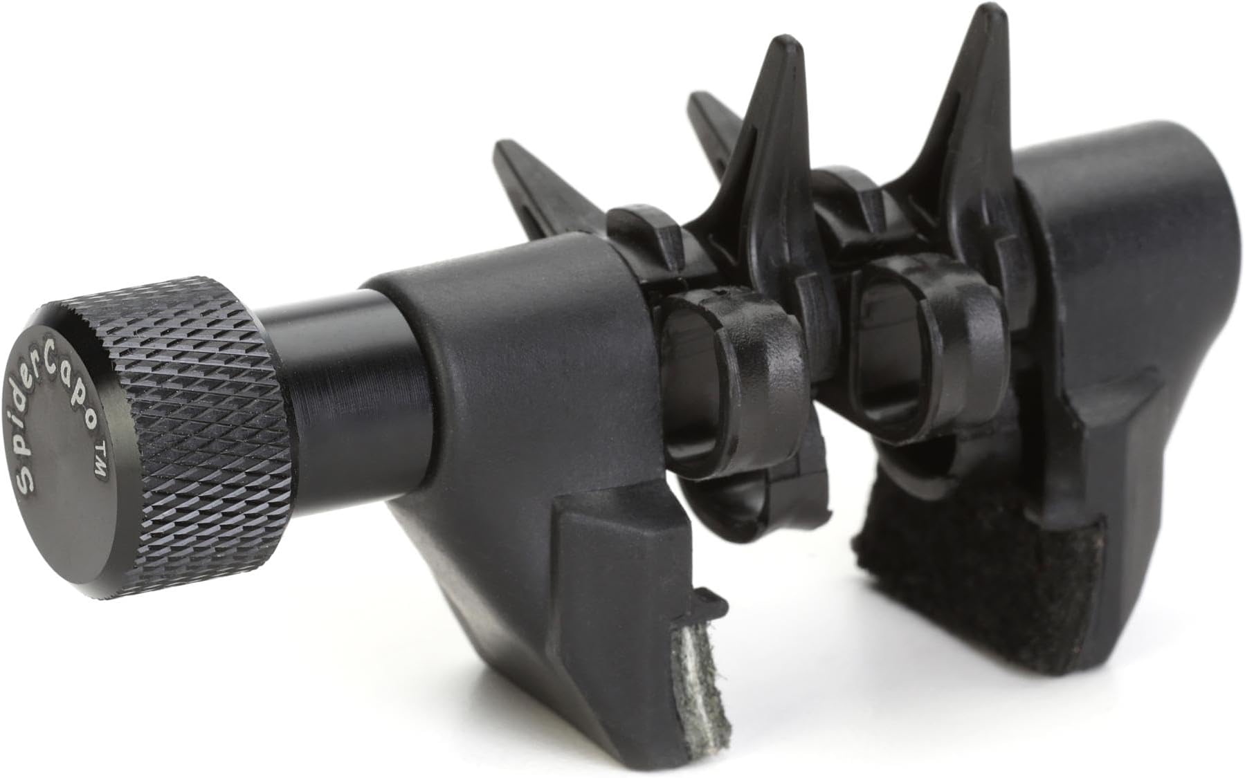 SpiderCapo q982q Mini Capo for Banjo, Ukulele, Mandolin, Bouzuki - Black Leather