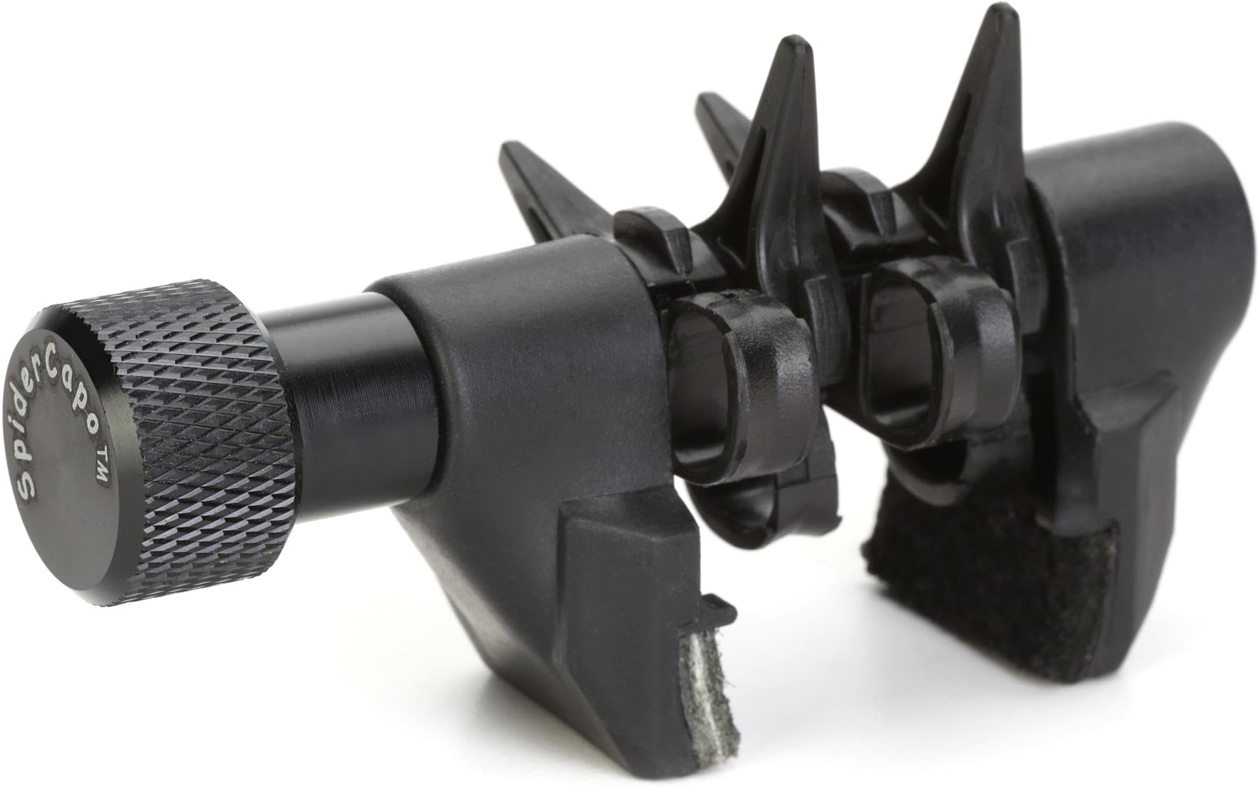 SpiderCapo q982q Mini Capo for Banjo, Ukulele, Mandolin, Bouzuki - Black Leather