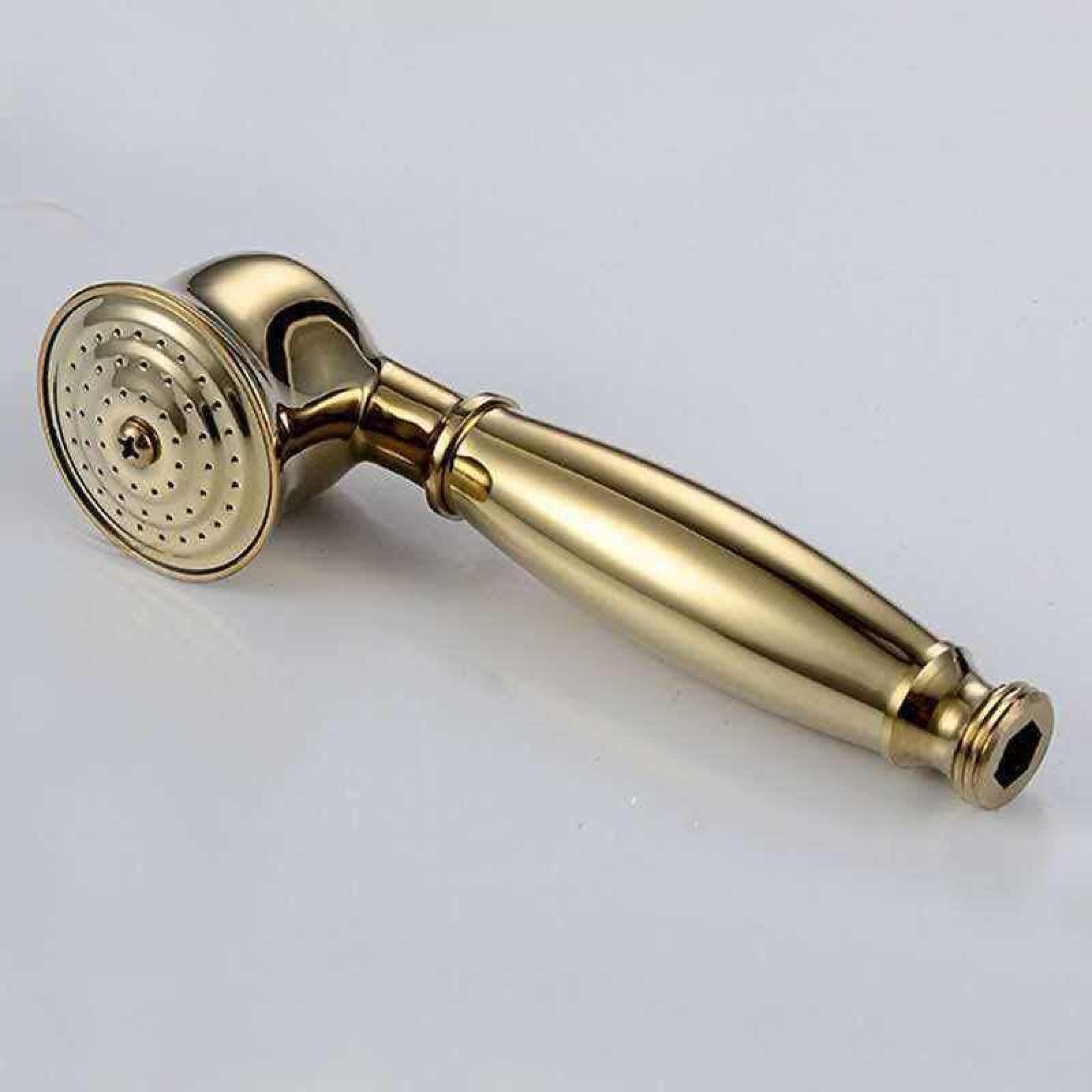 Fanjubei Golden Spray Head All-Copper Shower Pressurized Handheld Shower Head, Gold Nozzle