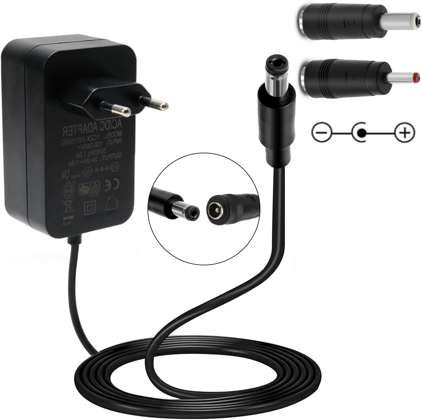 Security-01 AC To DC 24V 1.5A Power Supply, Plug UK 5.5 X 2.1 With Selectable 5.5 X 2.5 - View #8
