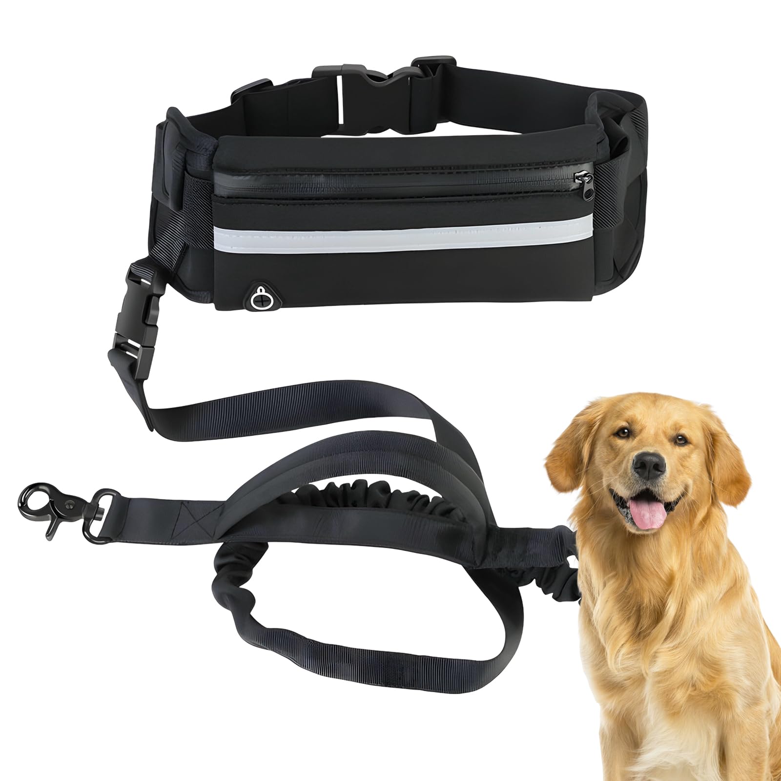 Cintura Canicross LASALINE Per Jogging Con Cane – Imbottitura Airmesh, Passanti Gambe Regolabili, Riflettori, Fino A 110 Cm