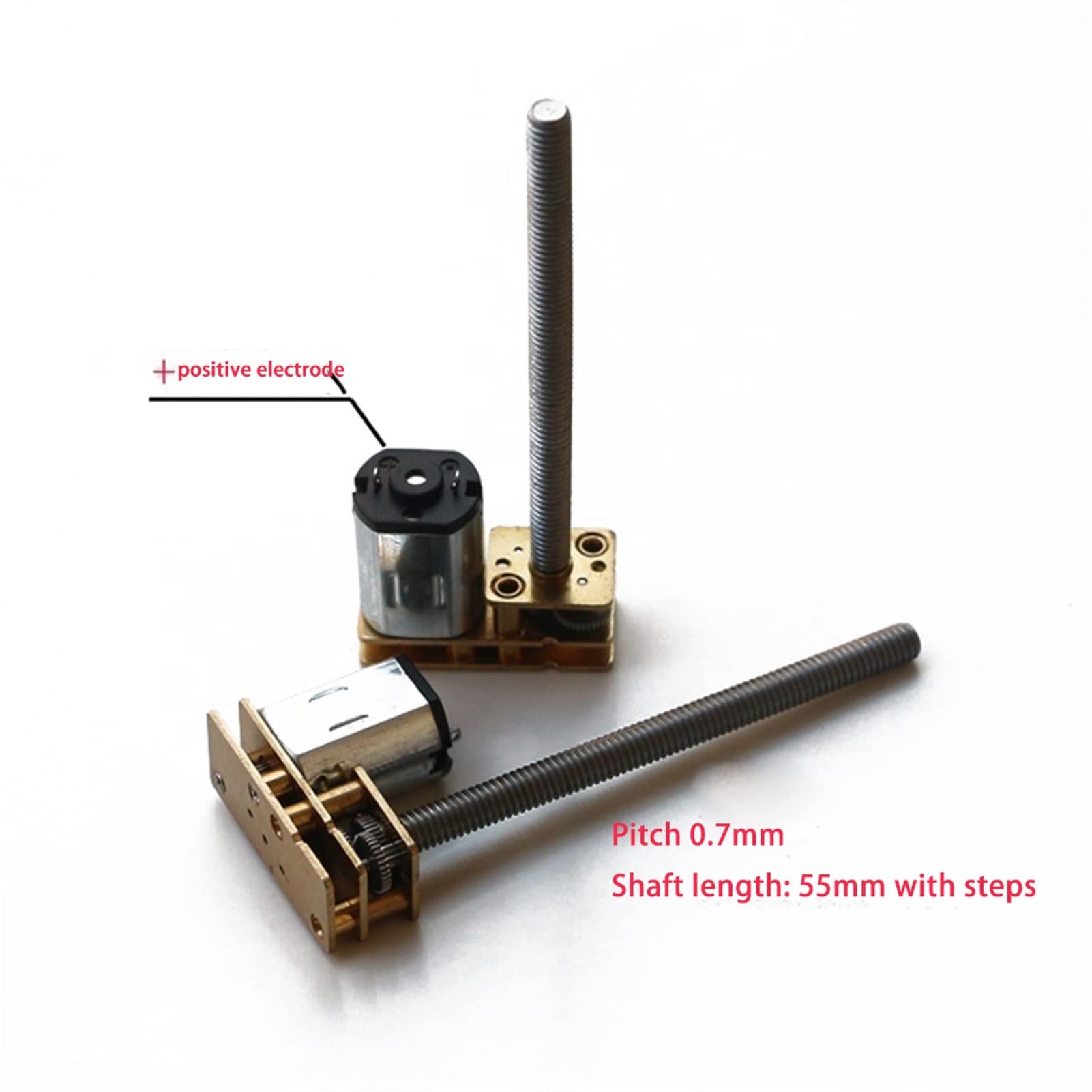 Getriebemotor N20 DC 12V Getriebemotor, kleiner electronic starter mit M4 * 55mm Welle Mikro-Metallgetriebe Niedriggeschwindigkeitsbagger Spielzeugschloss electronic starter Elektrisches Zubehör(80RPM
