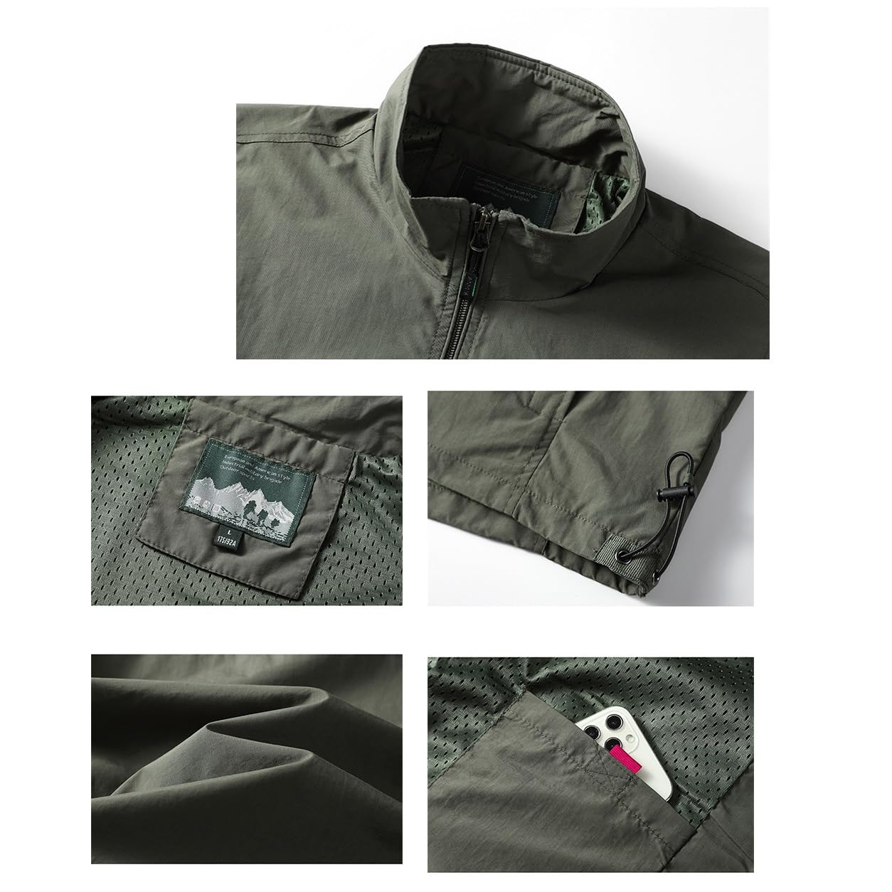 CLSQLXYJZC Gilet Leggero Uomo, Gilet Multitasche Da Caccia Senza Maniche Con Cerniera Scollo A V Da Uomo Per Pesca, Giacca Estiva Casual, Senza Maniche