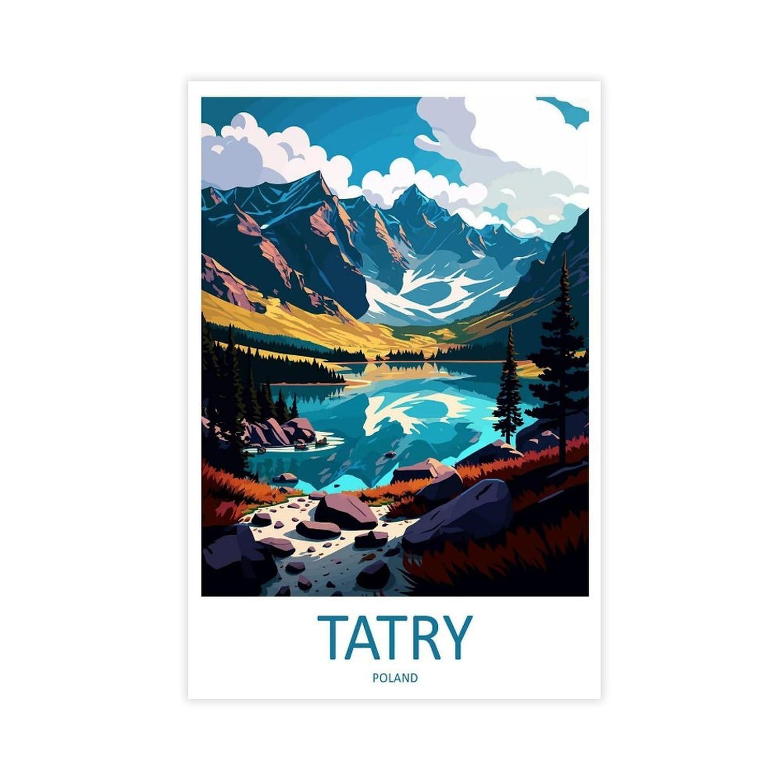 Qogdaf Tatry Travel Poland Canvas Poster Bedroom Decor Landscape Office Room Decor Gift 08X12inch(20X30cm)