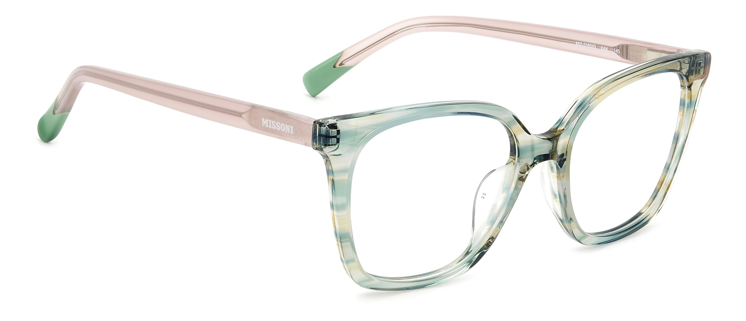 MISSONI Brille MIS 0160/G Größe 51-17 mm Grün Horn