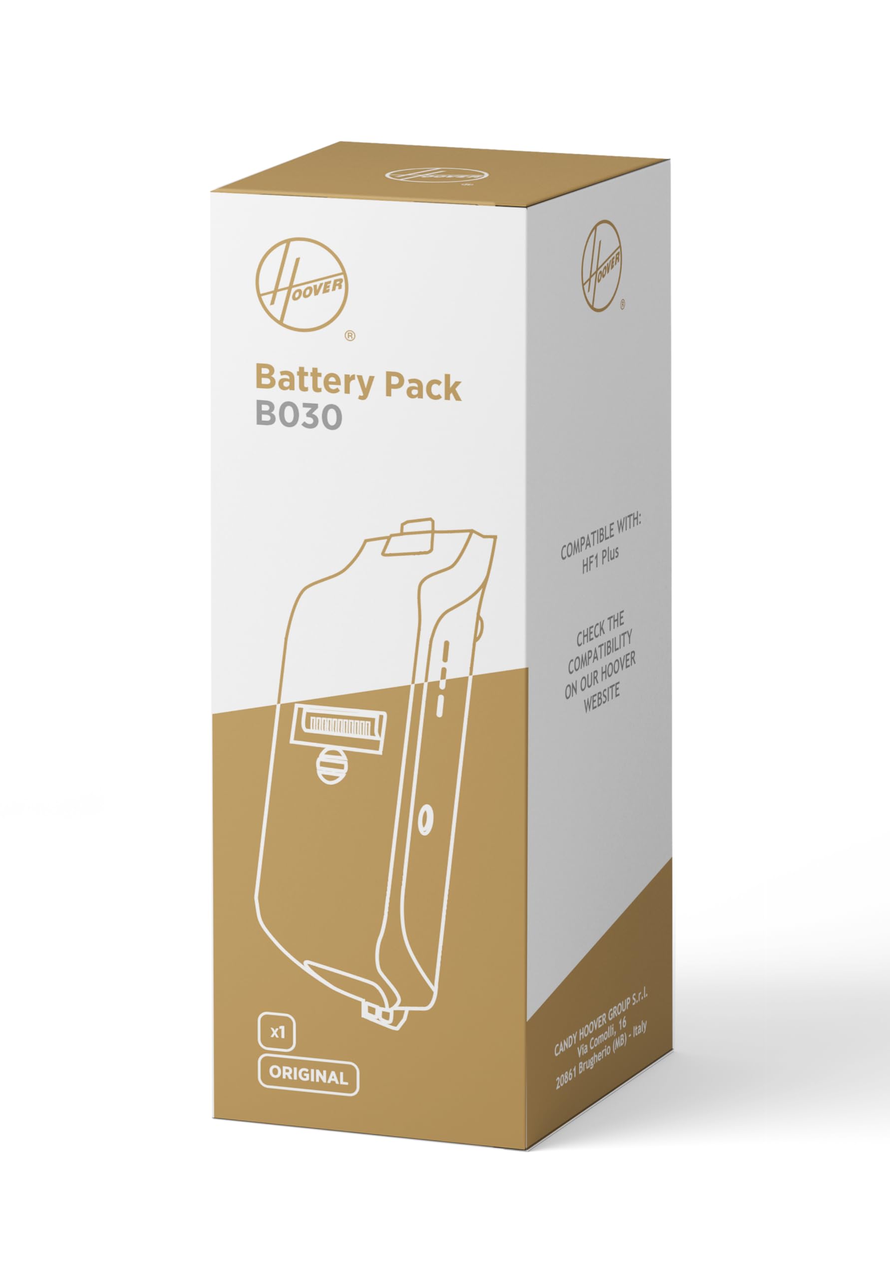 Hoover B030 Batteria Aspirapolvere al Litio, Ricaricabile, Nera, Originale, per Aspirapolvere Hoover HF1 PLUS