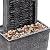 Teamson Home 38.5" Faux Slate Contemporary Outdoor LED Waterfall Fountain with Pebble Base, Gray/Black