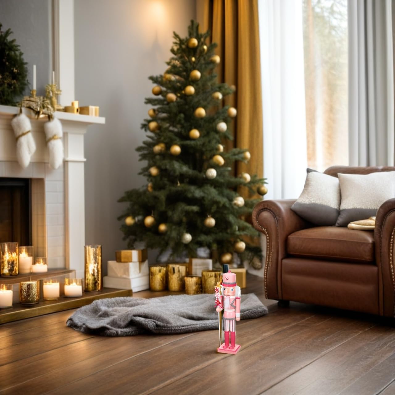 TOPBATHY Weihnachtsornamente, Nussknacker, Weihnachtsdekoration, Nussknacker, Figur aus Holz, für Zuhause