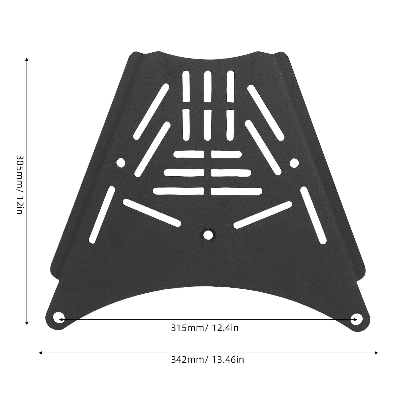 Ausla Soporte de Maletero Trasero de Motocicleta, Placa de Montaje para Maleta de Acero Inoxidable para Zontes 350E 368E