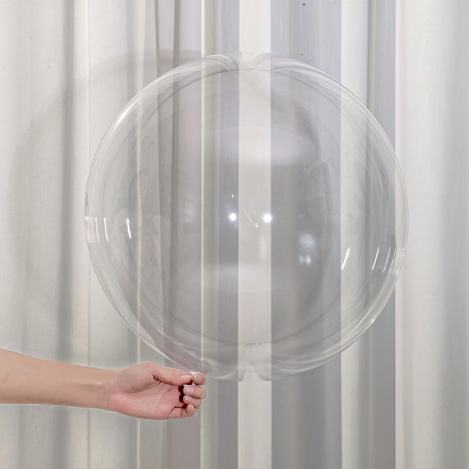 HKYOOD 30PCS 20 Inch Bobo Balloons, Clear Balloons for Stuffing Bubble Baloons Helium Style Large Transparent Balloon for Birthdays Anniversary