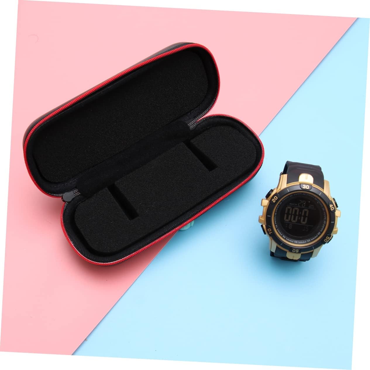 Watch Case Waterproof Container Jewelry Bracelets Bracelet Holder Case Bracelet Storage Case Travel Watch Sleeve Men Wrist Watches Watch Charger Case Watch Travel Case Band Black image 2