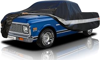 Holthly 10-Layer Waterproof Truck Cover Up to 210" - All Weather UV Rain Protection for Ford F100 Chevy C10 S10 Ram 150/250 Pickups