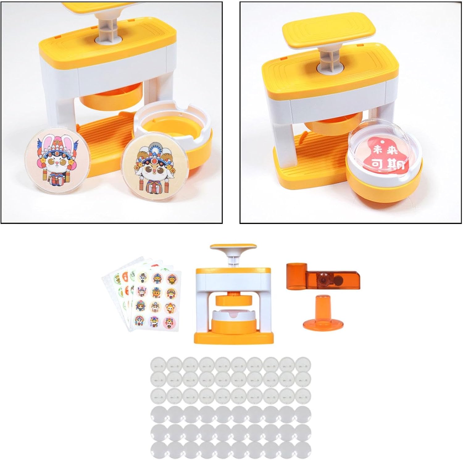 Button Maker Machine for DIY Pin, with 30 Set