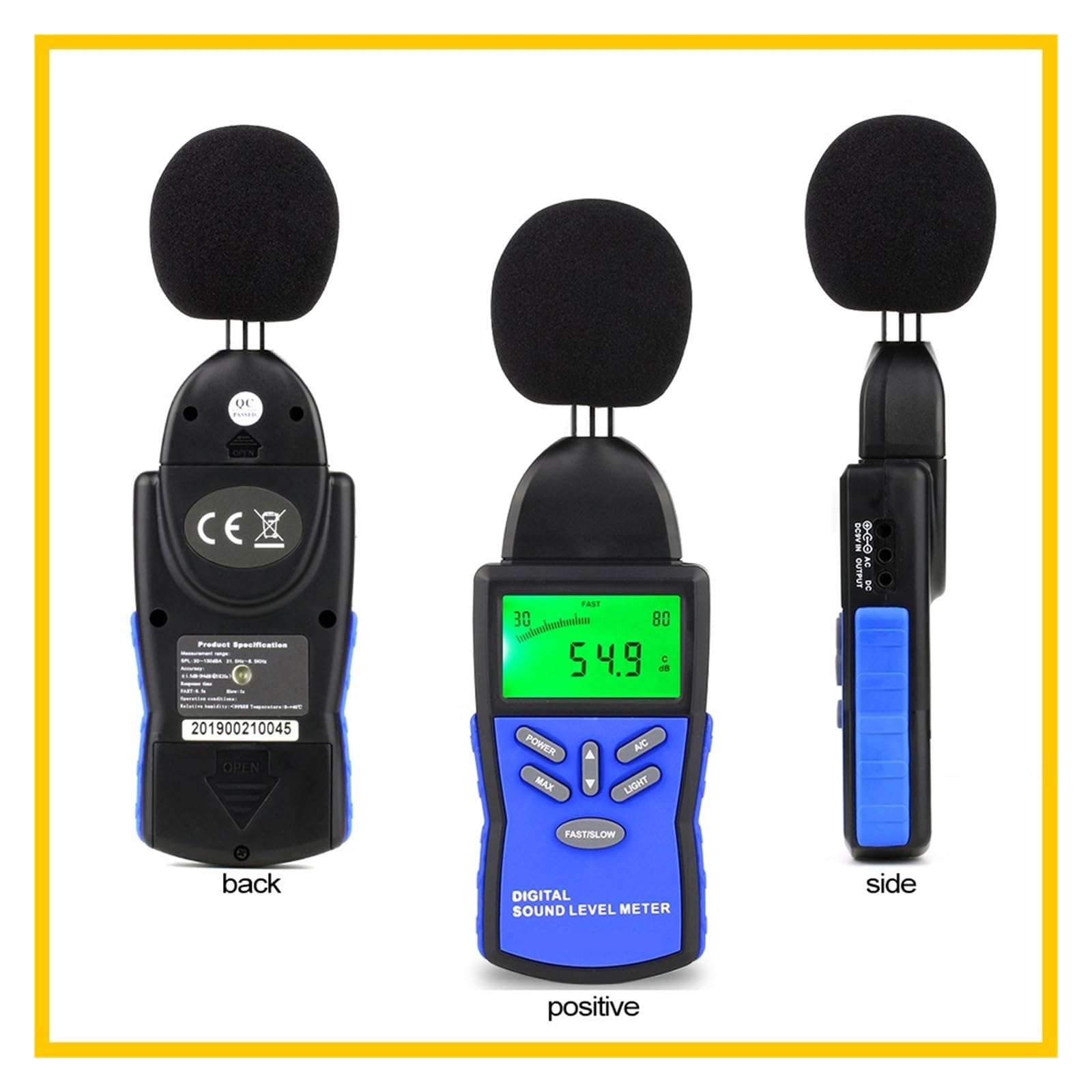 Medidor De Nivel Sonido Digital Decibelios Ruido Detector Audio Instrumento Medición PrecisióN Extremadamente Alta