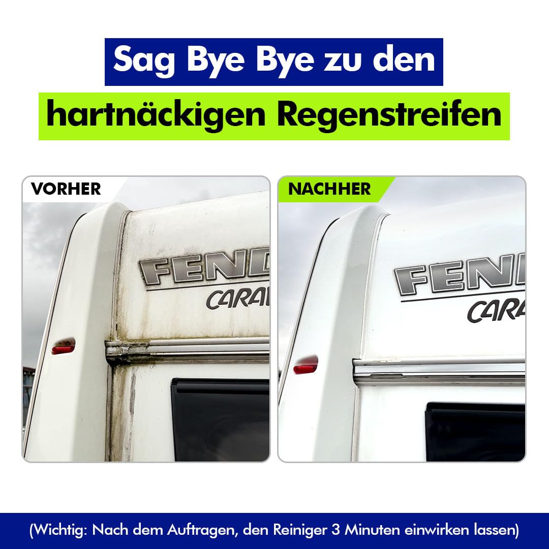 cleantruck Vikan MaxX Caravan Reinigungs-Set | Hochwertiges Komplett-Set für Wohnmobil & Caravan | Waschbürste, Teleskop-Stiel, Felgenbürste, Wascheimer & 5kg HighPower Cleaner