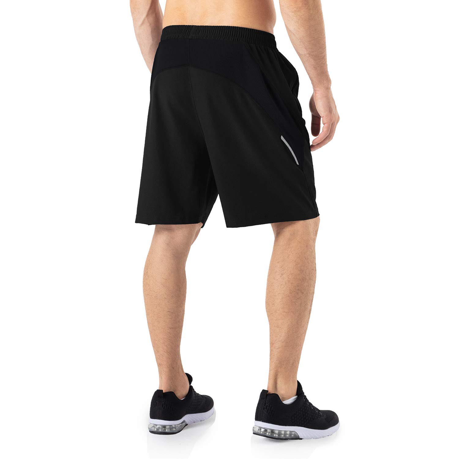 HMIYA Pantaloncini Running Uomo Leggero Sportivi Shorts Asciugatura Veloce Palestra Corsa Calzoncini con Tasca con Cerniera