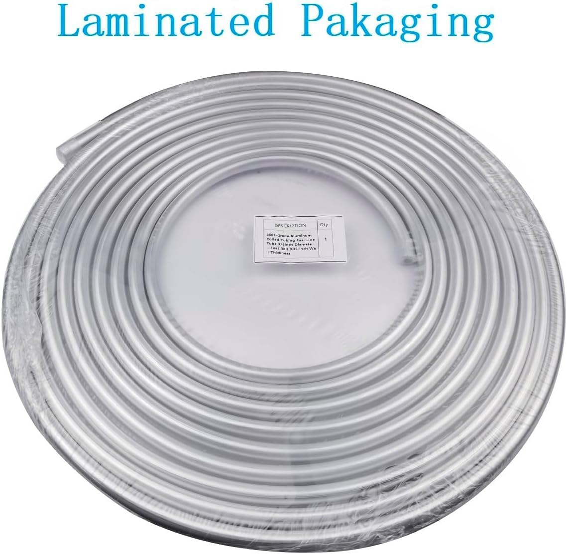 Aluminium 3/8 Inch OD x 50FT Fuel Line, 3003 Grade, 800 PSI Max Working Pressure