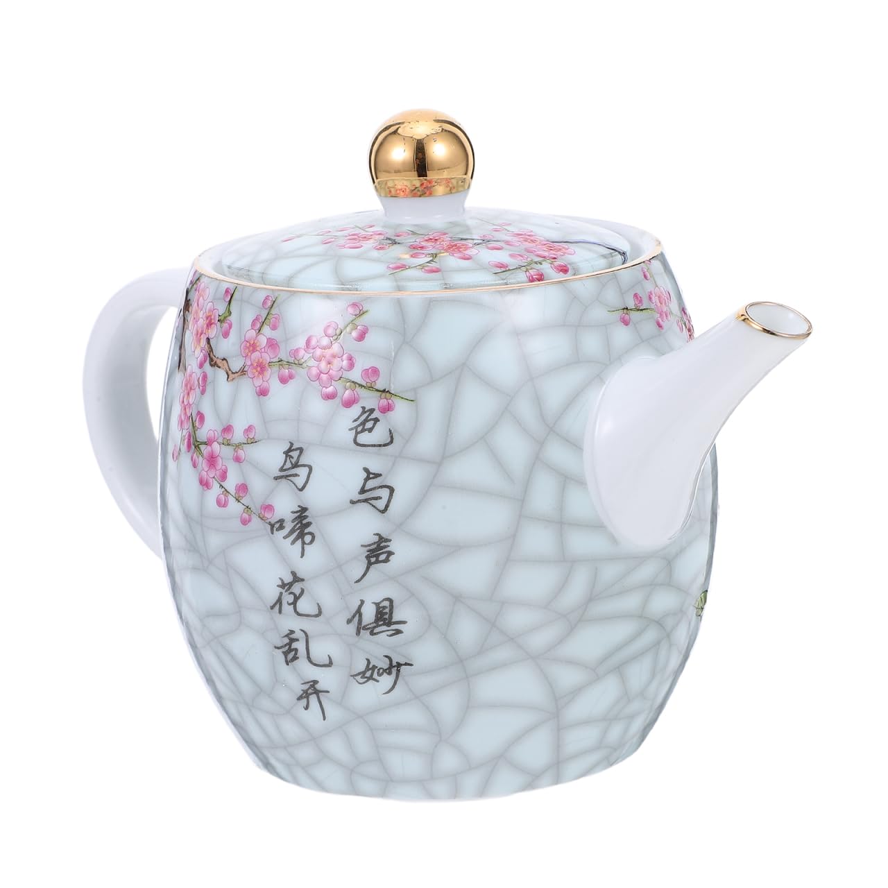 1kawałek Czajniczek Ceramiczny z Motywem Kwiatowym Odporny Wysoką Temperaturę Elegancki Do Serwowania Herbaty Idealny Do Użytku Domowego i Biurowego