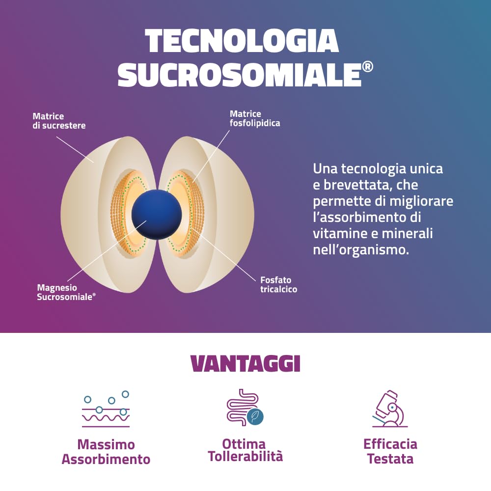 UltraMag®, Integratore di Magnesio Sucrosomiale® 375 mg, Alto assorbimento, Alta tollerabilità, Riduce stress e affaticamento, Stanchezza fisica e mentale, Senza glutine, 20 +20 bustine, Pharmanutra