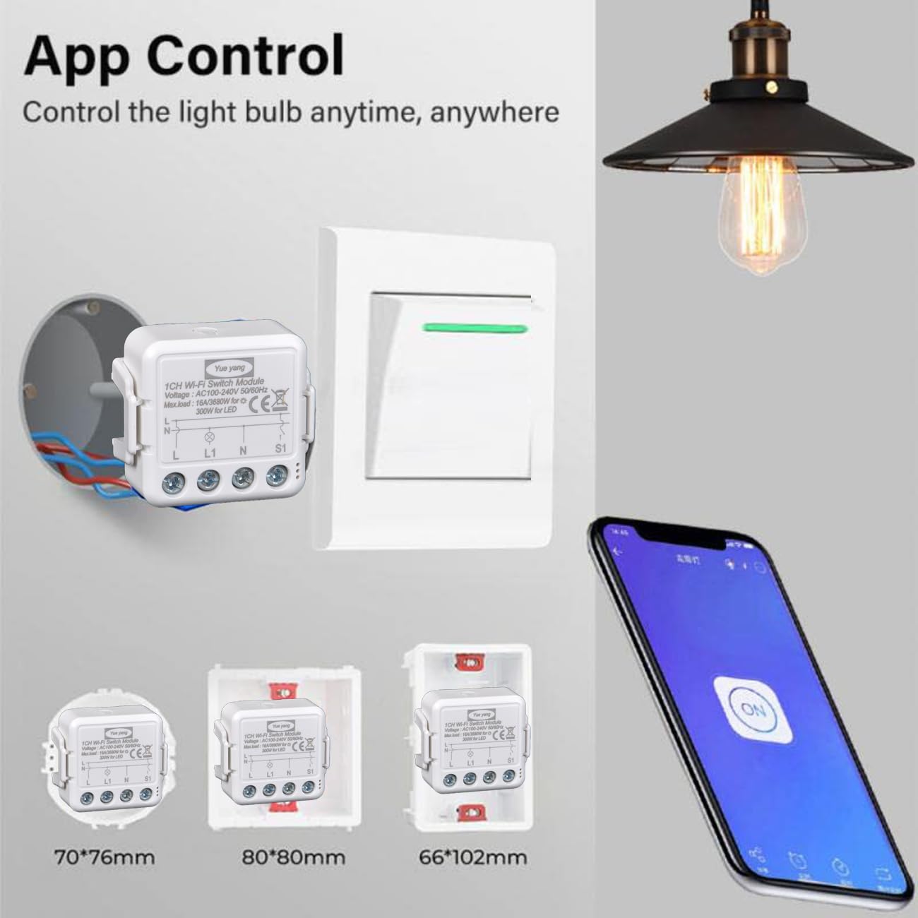 Interruttore WiFi Smart 16A MINI - Controllo App Tuya/Alexa/Google Home | Per Luci Ed Elettrodomestici - Foto 2