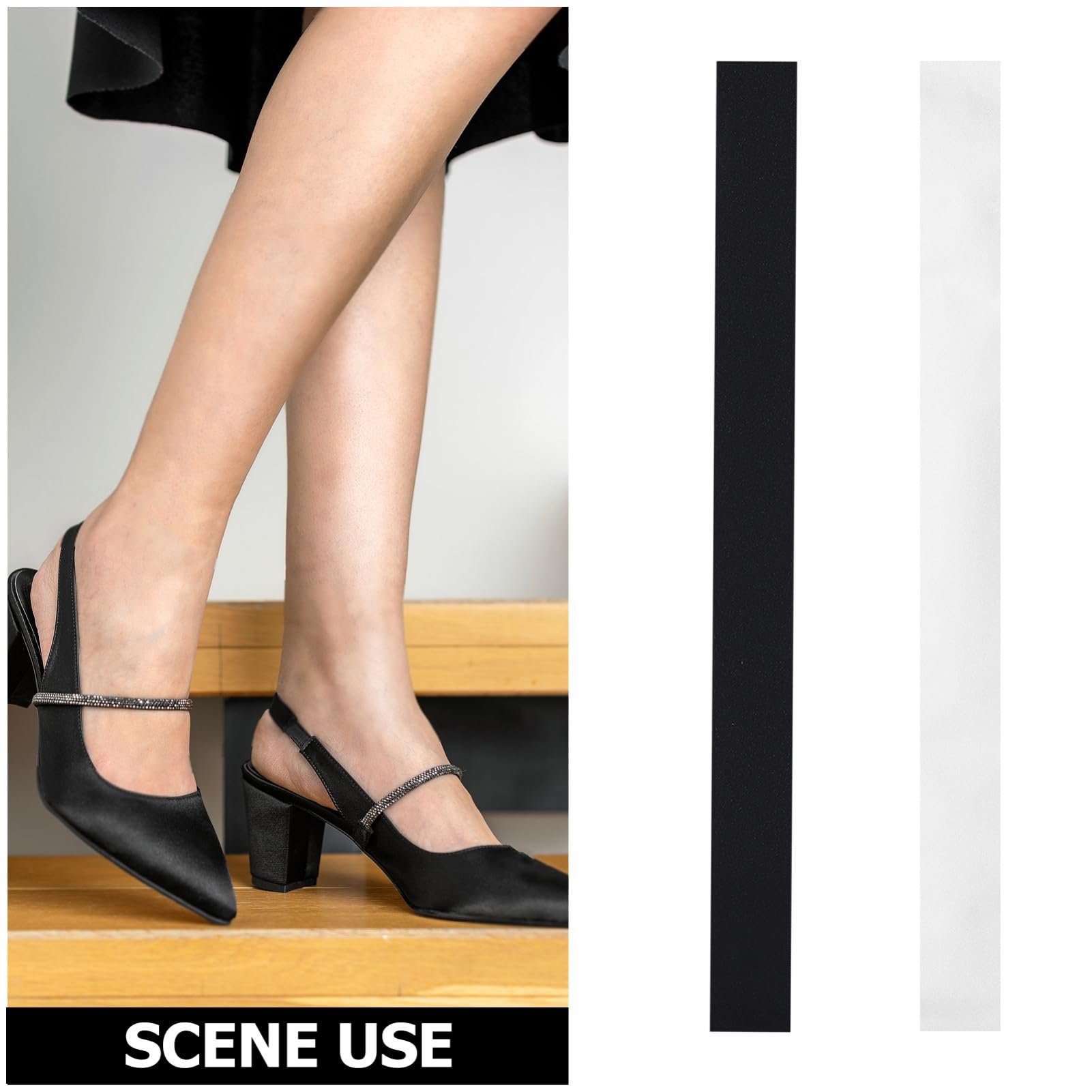 10 Piezas Protector Adhesivo Antideslizante para Tacones Unidades con Diseño Grueso para Reducción de y Recortable para Botas Zapatillas y Zapatos