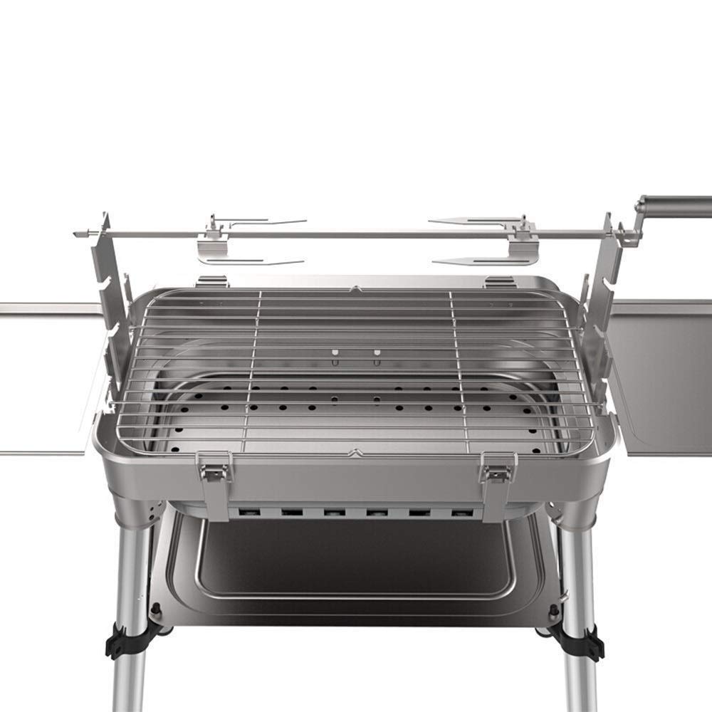 Przenośny grill węglowy Grill ze stali nierdzewnej składany grill z torbą do noszenia na zewnątrz Camping piesze wycieczki pikniki