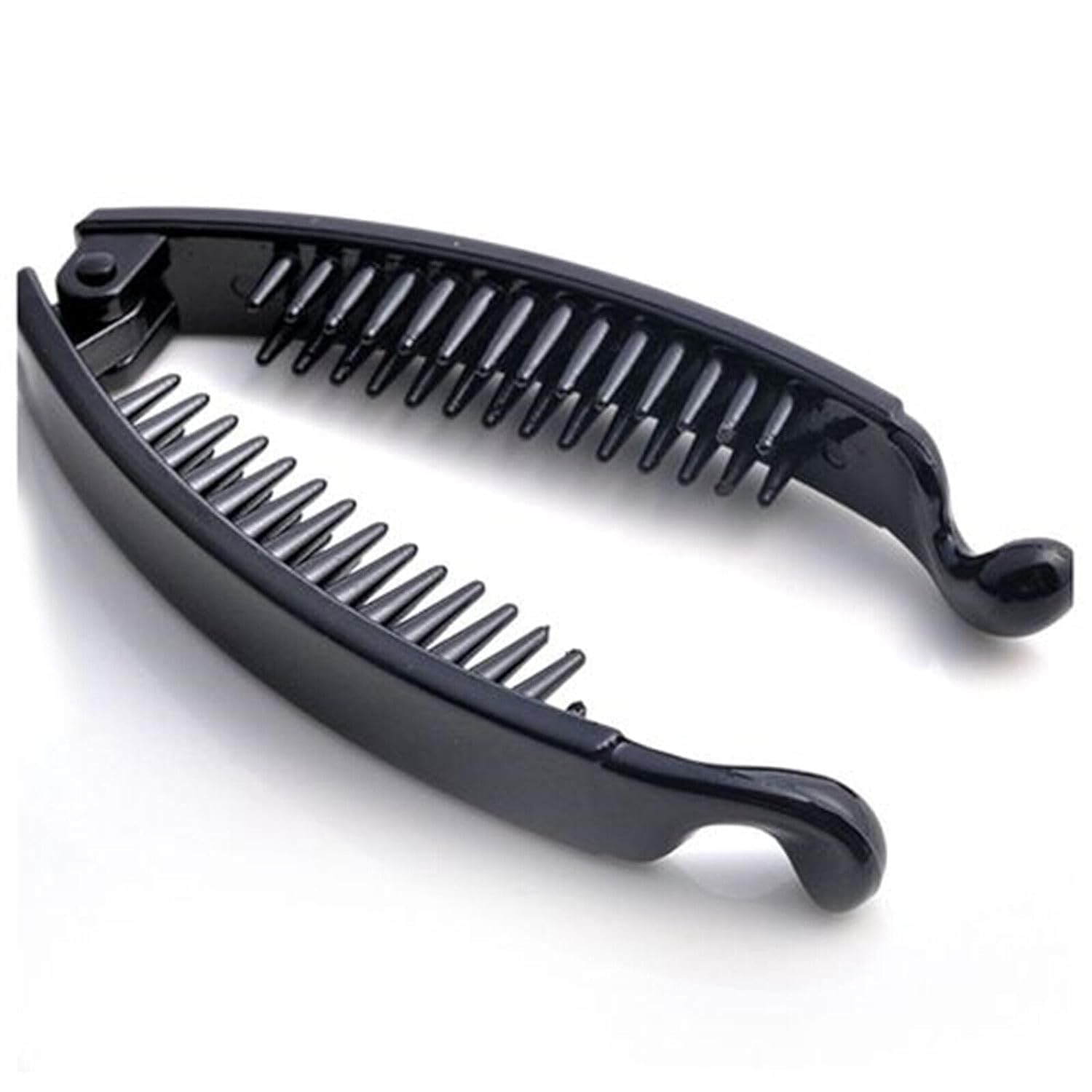 1Pc Black Woman's Banana Hair Clips Twisted Clips Hair Clips Hairpins Hair Accessories, 1 count (Pack of 2)