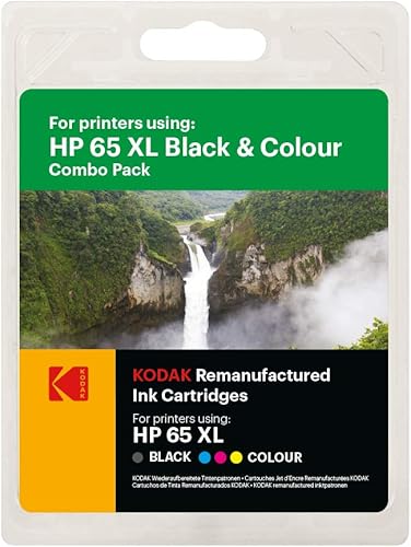 KODAK Cartucho de Tinta HP 65XL Negro y Tricolor (55033)